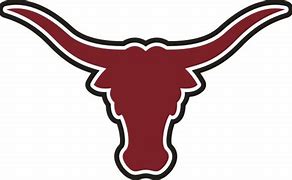A red bull head with hornsDescription automatically generated
